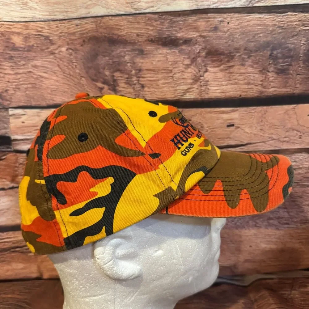 Port Authority Hat Baseball Cap Men's OSFA Blaze Orange Camo Hunt Venture